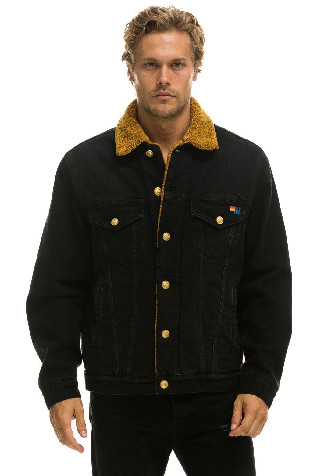 HIGH ON LIFE RANCH SHERPA DENIM JACKET - VINTAGE BLACK - Image 4