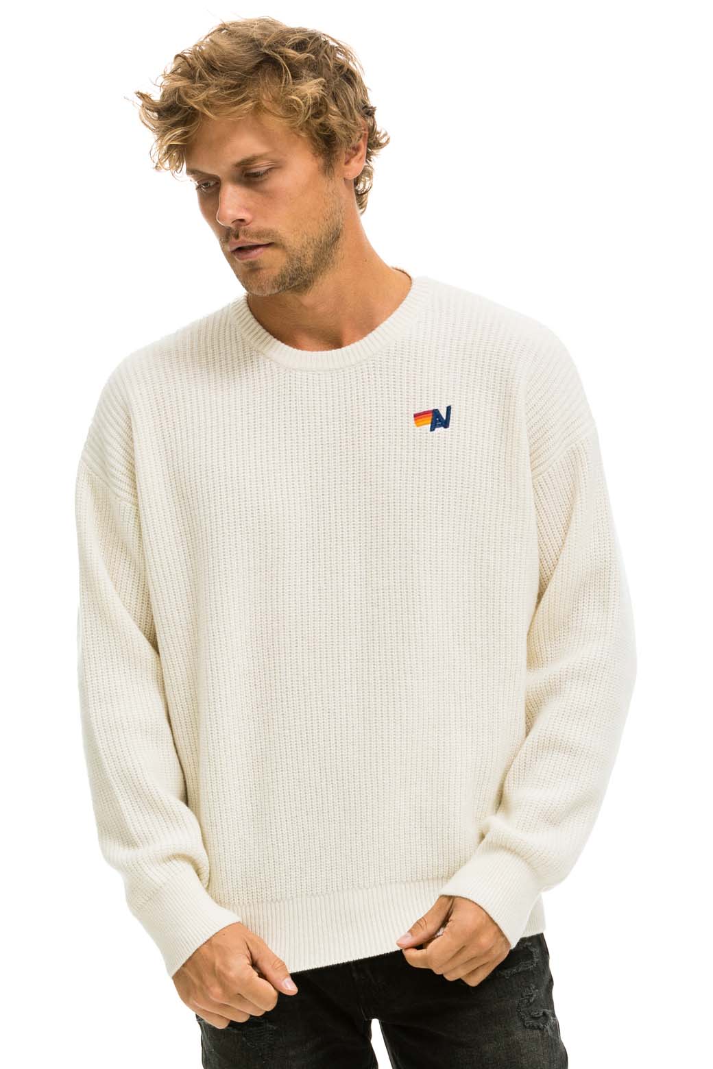 VINTAGE CABIN UNISEX CASHMERE SWEATER - VINTAGE WHITE - Image 2