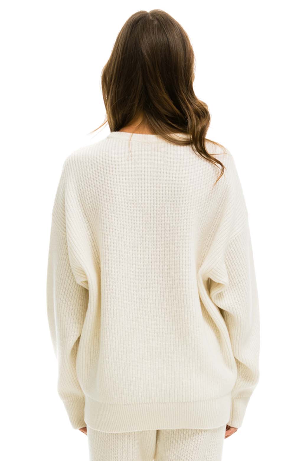 VINTAGE CABIN UNISEX CASHMERE SWEATER - VINTAGE WHITE - Image 9