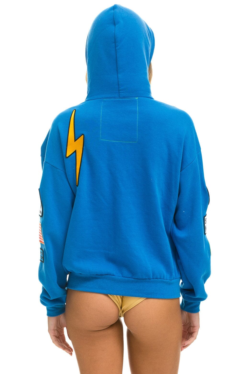 VINTAGE PATCH RELAXED PULLOVER HOODIE- OCEAN - Image 10