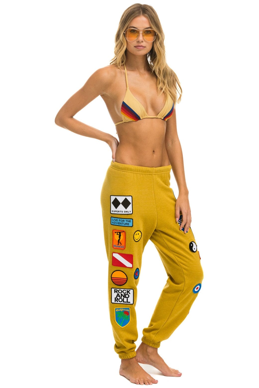 VINTAGE PATCH SWEATPANTS - KHAKI - Image 4