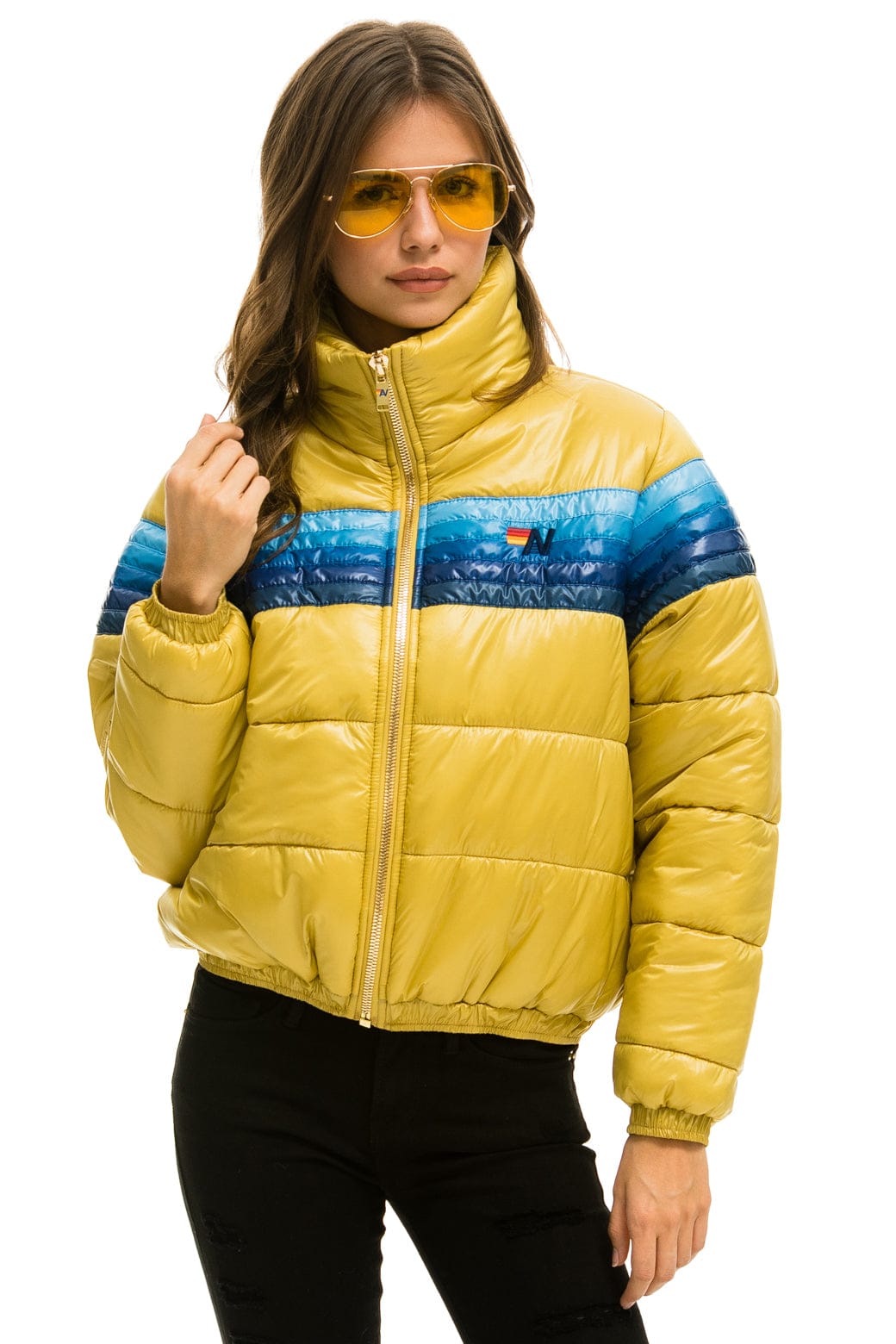5 STRIPE APRES JACKET - GLOSSY KHAKI - Image 4