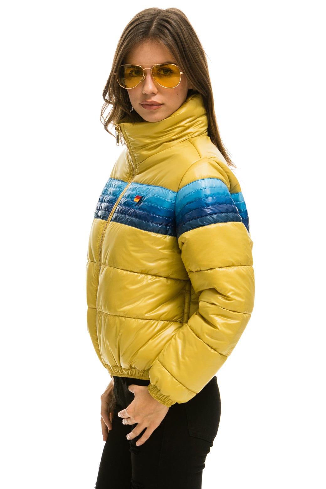 5 STRIPE APRES JACKET - GLOSSY KHAKI - Image 5