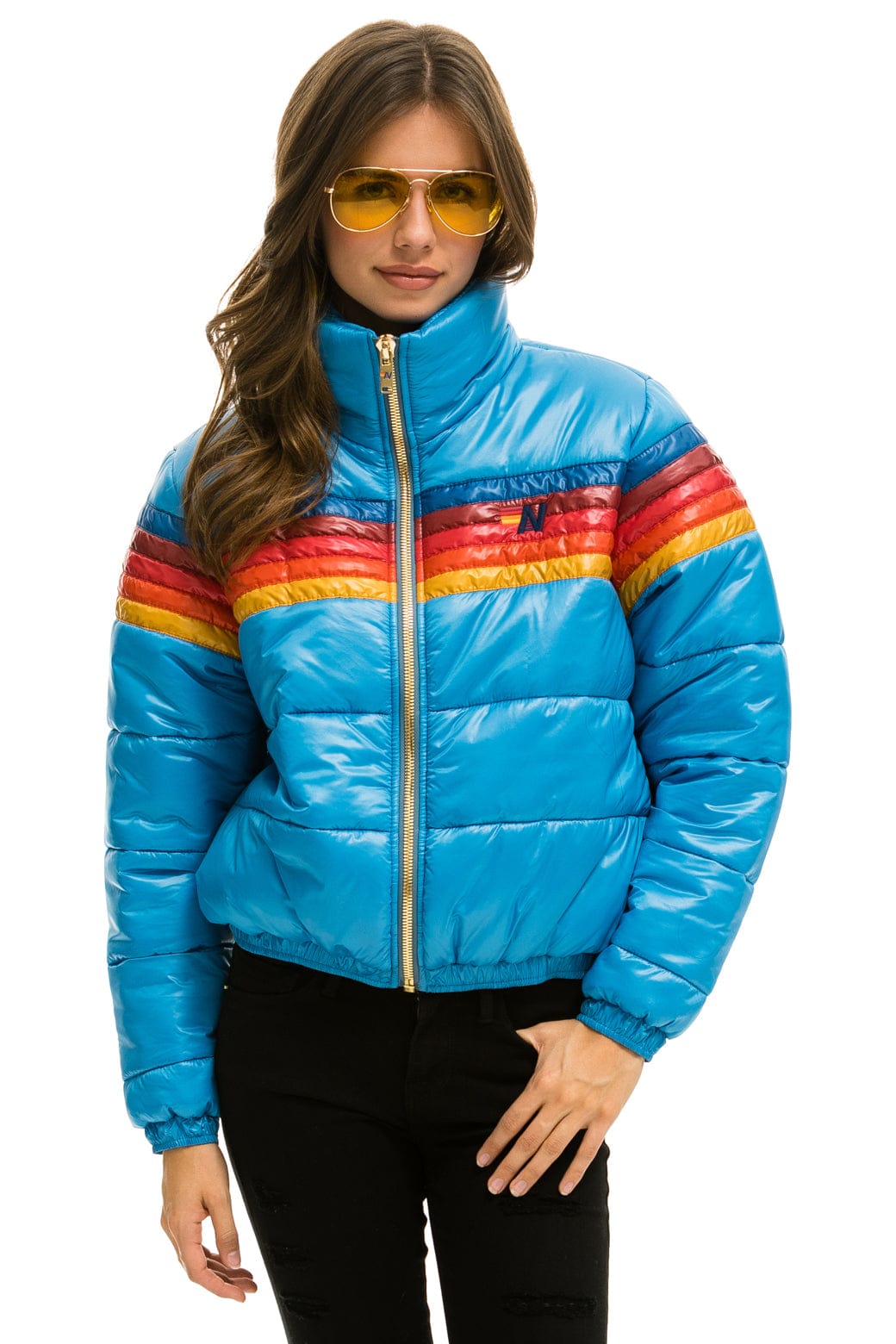 5 STRIPE APRES JACKET - GLOSSY OCEAN - Image 3