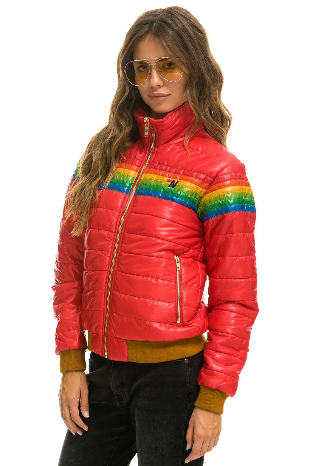 6 STRIPE JACKET - GLOSSY CHERRY - Image 4