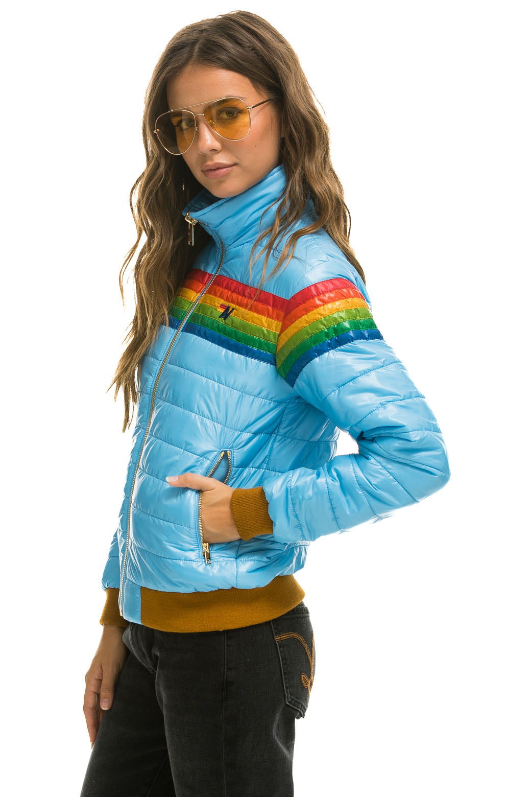 6 STRIPE JACKET - GLOSSY SKY - Image 4