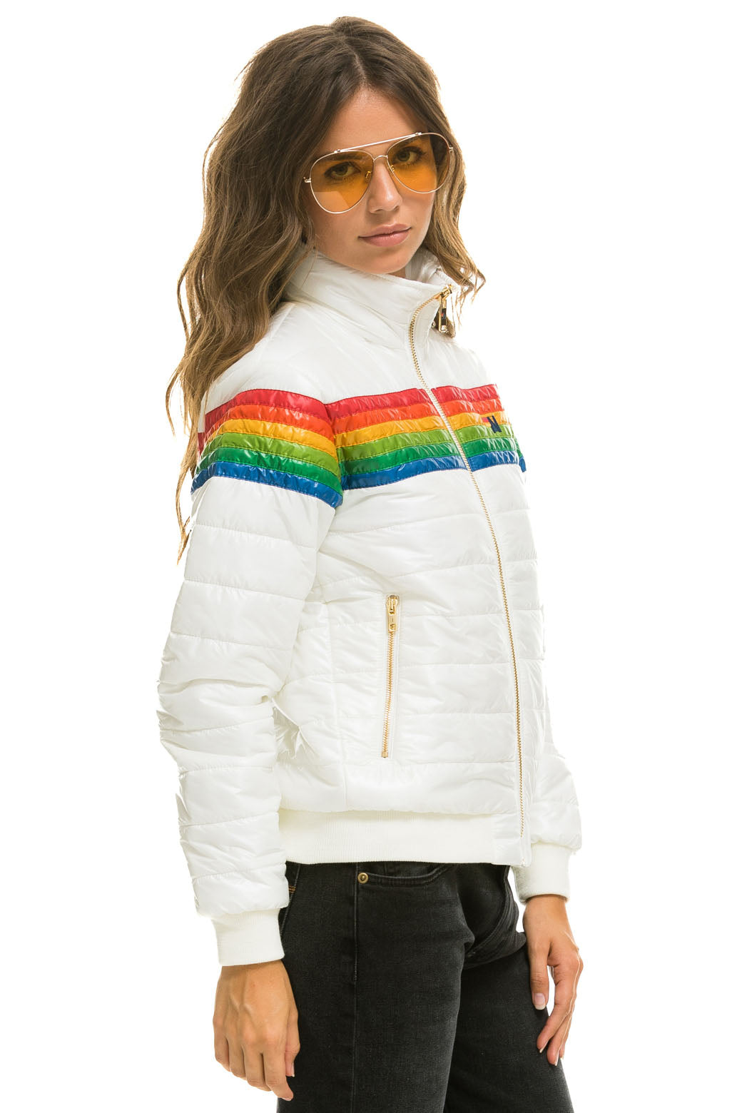 6 STRIPE JACKET - GLOSSY WHITE - Image 2