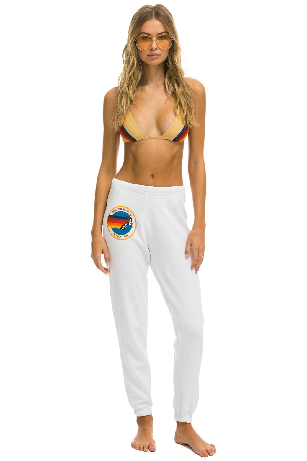 AVIATOR NATION SWEATPANTS - WHITE - Image 2