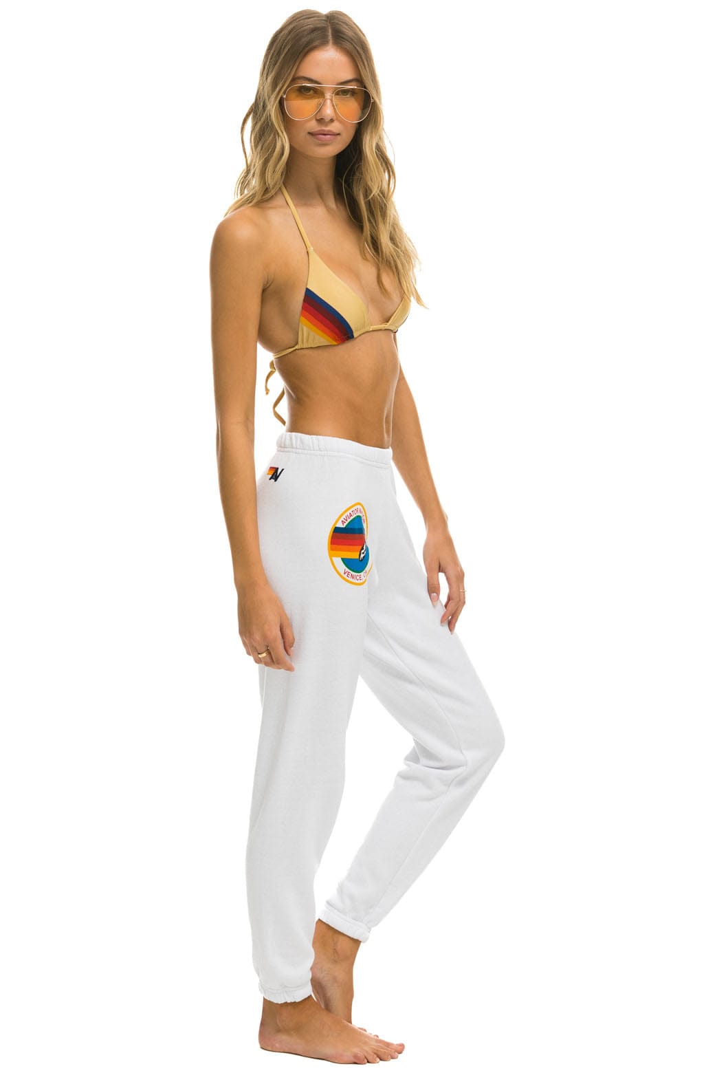 AVIATOR NATION SWEATPANTS - WHITE - Image 3