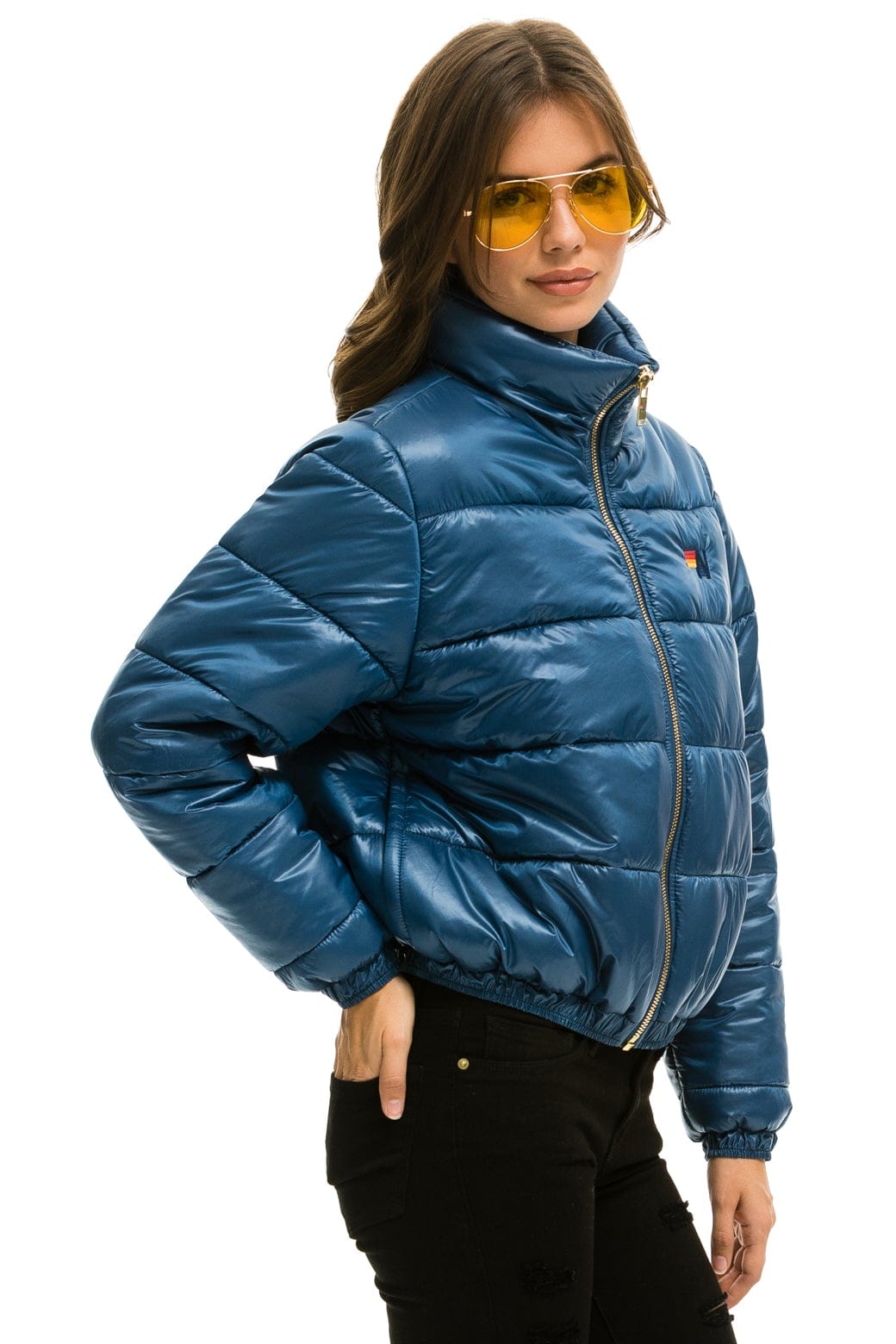 BOLT LUXE APRES PUFFER JACKET - GLOSSY DEEP BLUE - Image 4