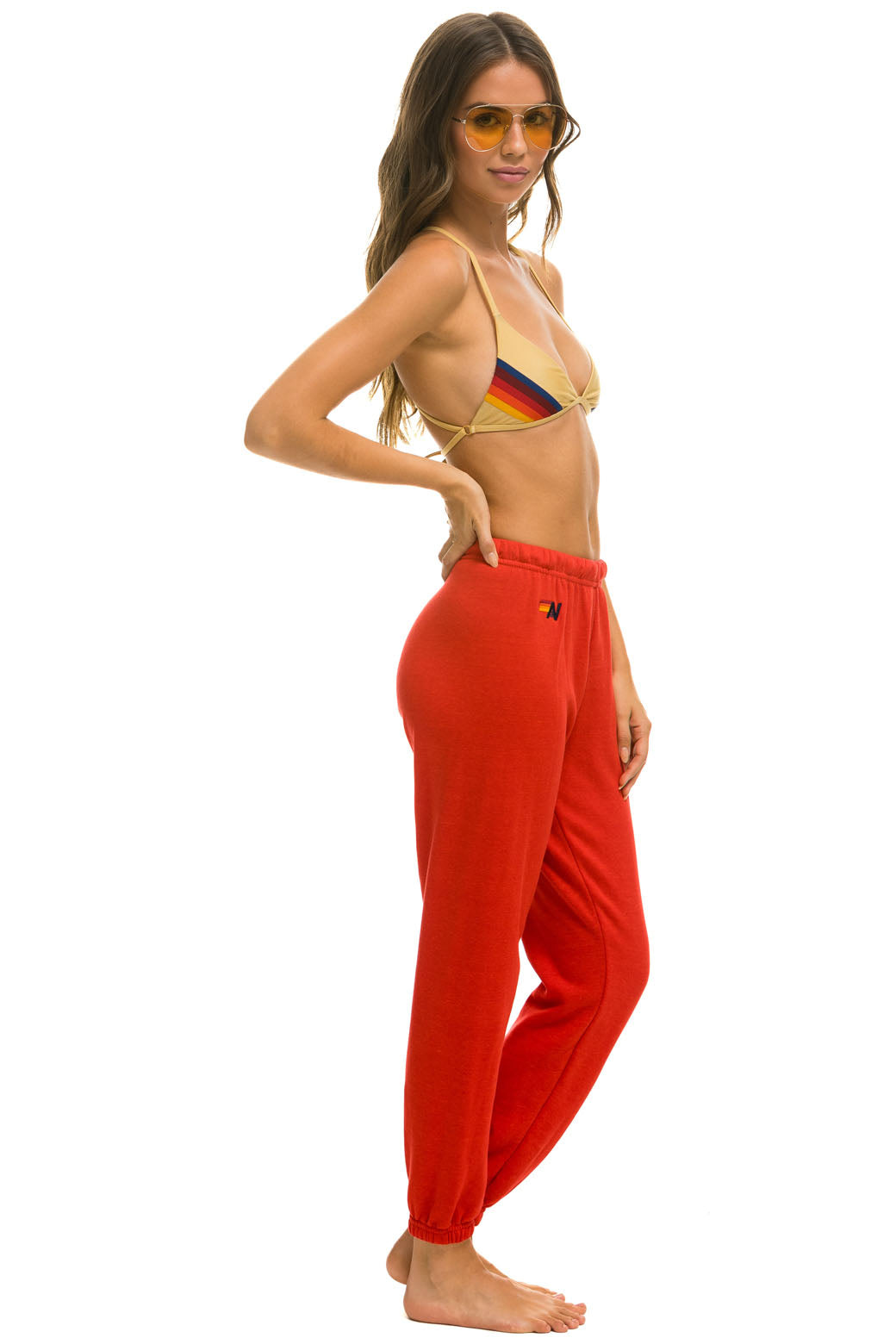 CHECK LEG SWEATPANTS - RED // WHITE // BLUE - Image 3