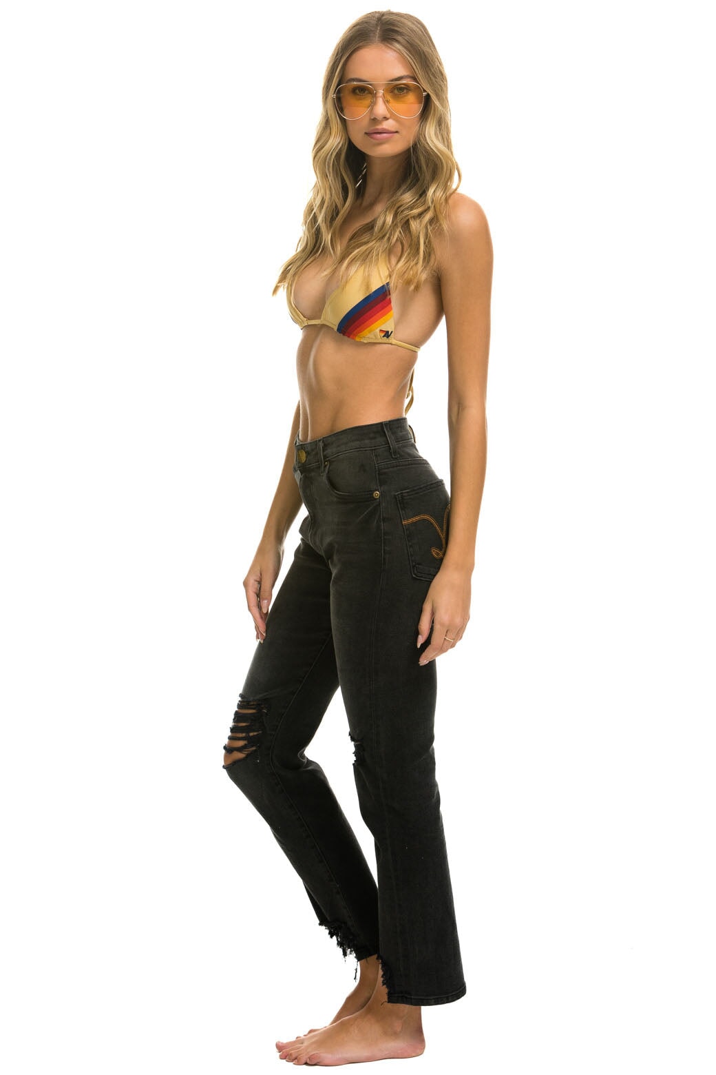 HIGH RISE SLIM BOOT JEAN - VINTAGE BLACK - Image 3