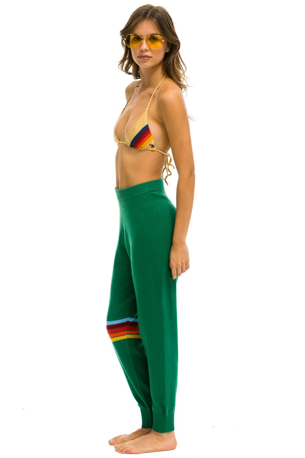 RAINBOW STRIPE CASHMERE LIGHT SWEATER PANT - AMAZON - Image 4
