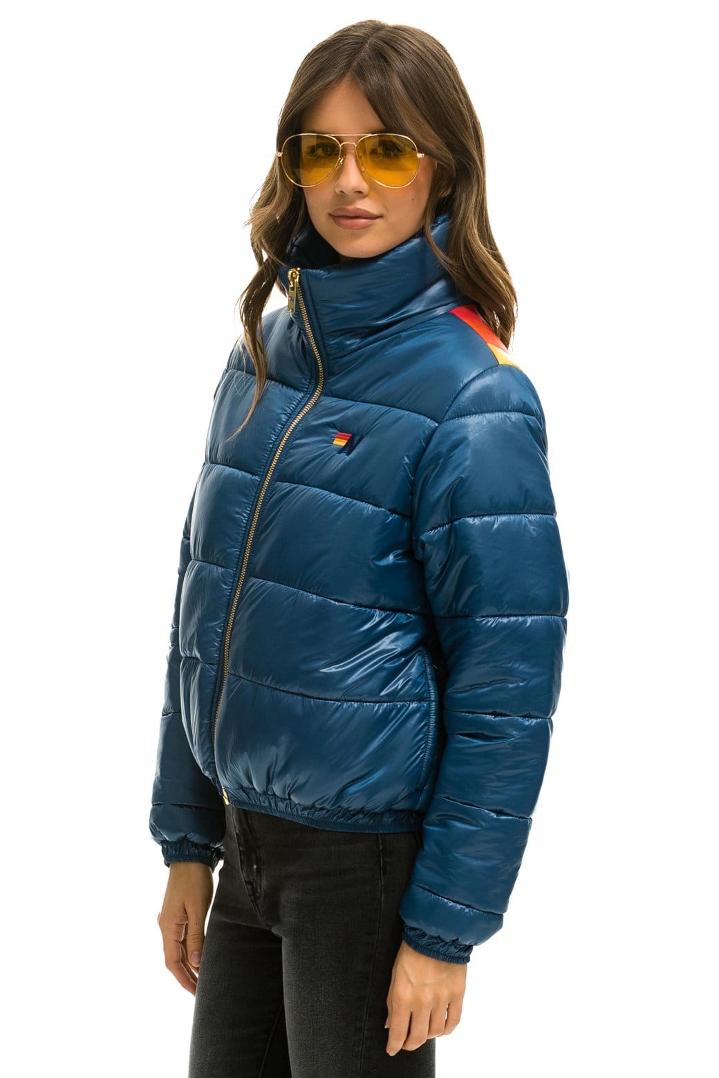 SUNBURST APRES PUFFER JACKET - GLOSSY DEEP BLUE - Image 3